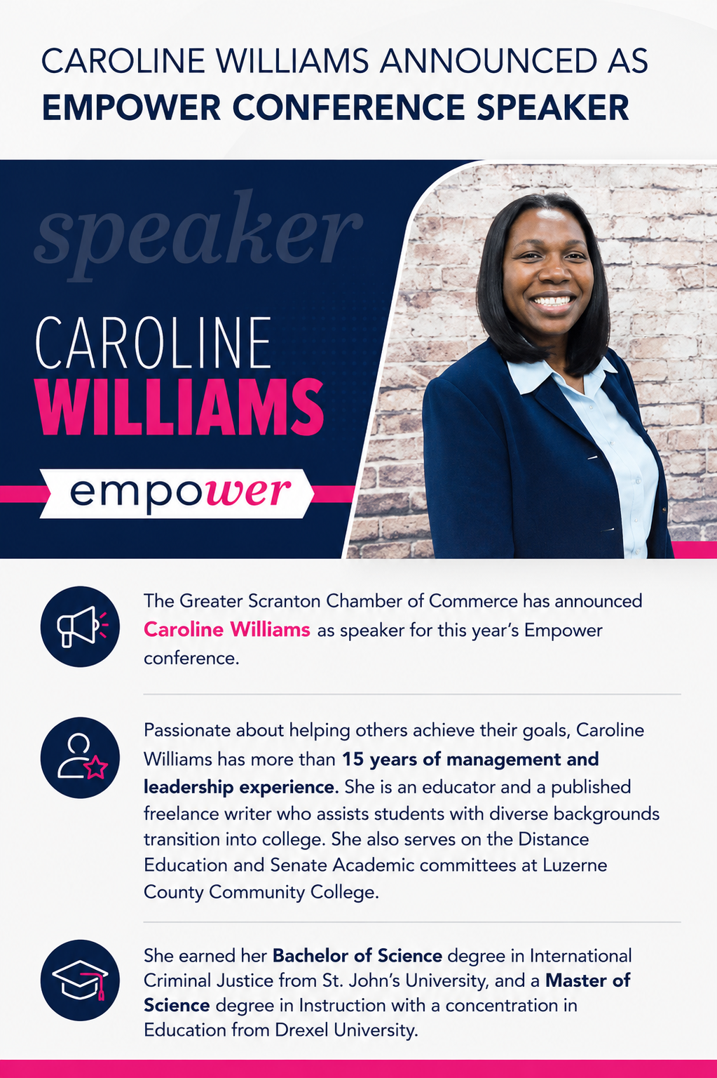 Caroline — educator, speaker, dreamer